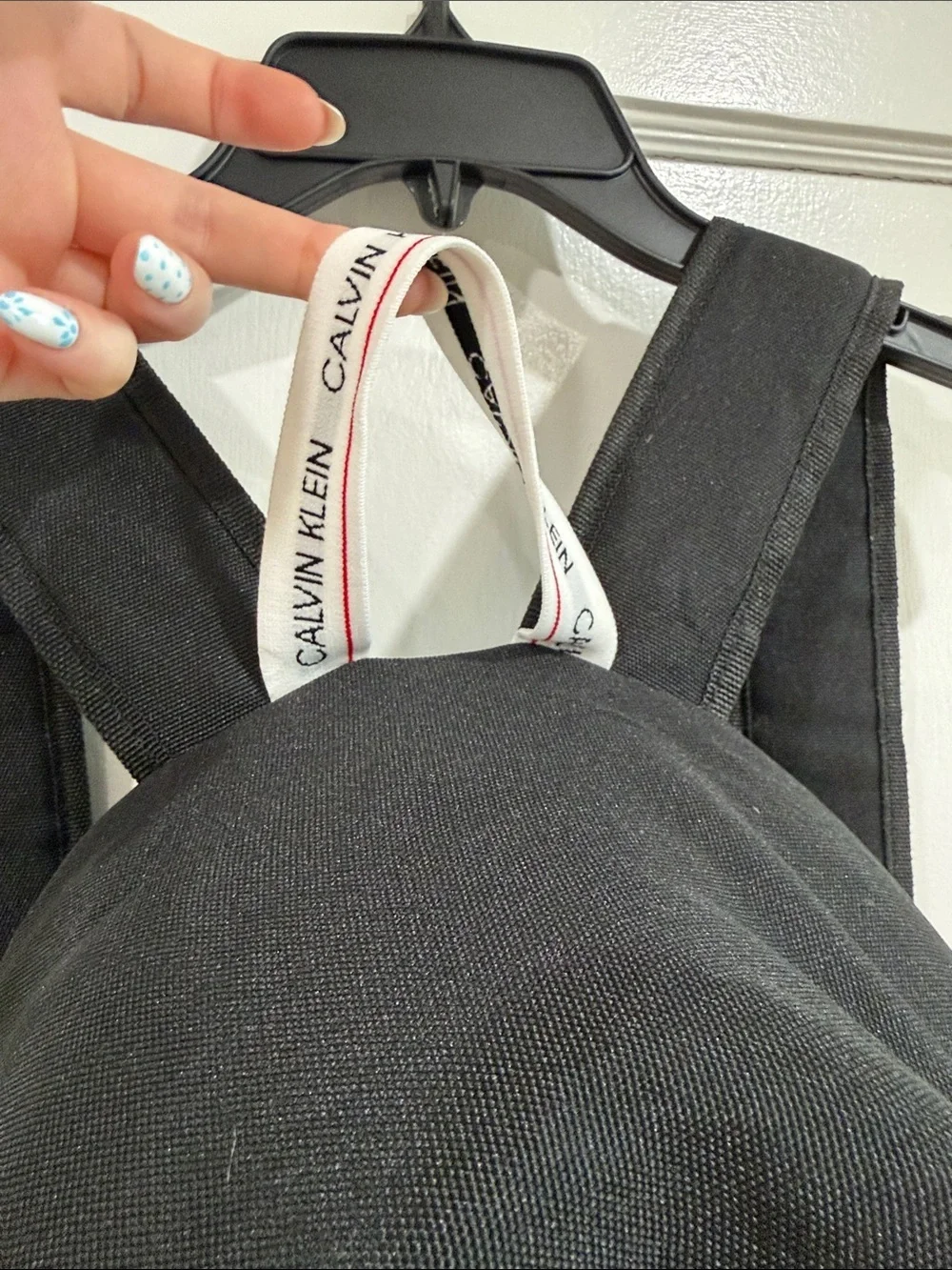 Calvin Klein Black Canvas 'CK Everyone' Backpack with Leather Trim
